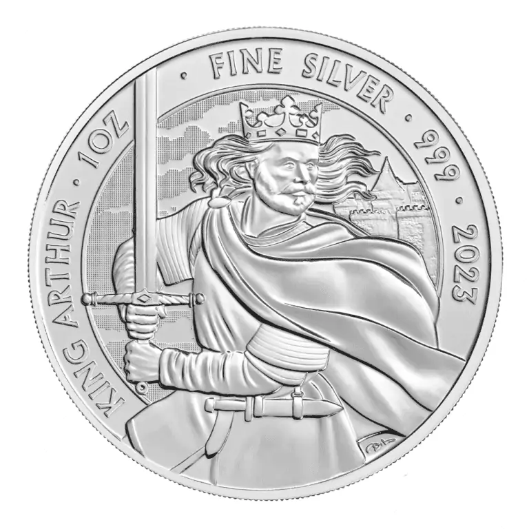 King Arthur Myths & Legends QEII 1oz Silver Coin 2023