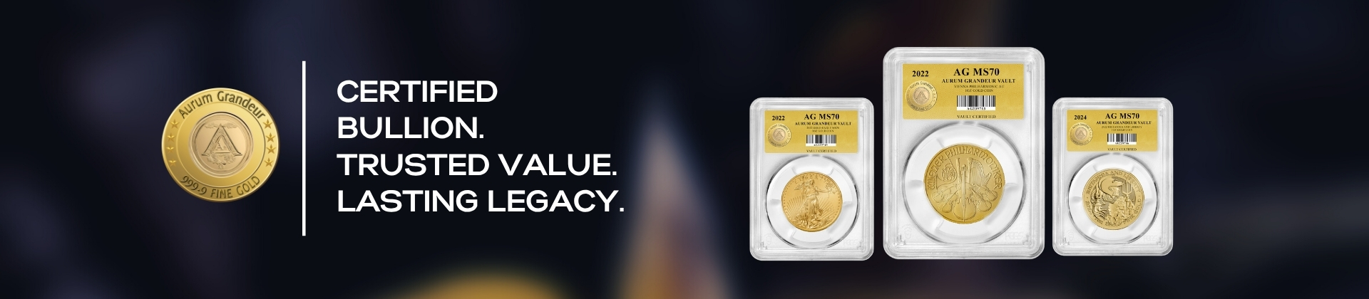 Certified gold coins and bars hero